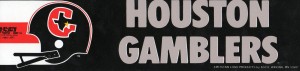 USFL Teams - Houston Gamblers