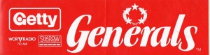 Rare New Jersey Generals USFL Bumper Sticker