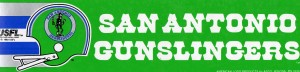 San Antonio Gunslingers USFL Bumper Sticker