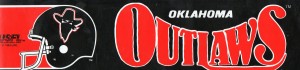 Oklahoma Outlaws USFL Bumper Sticker