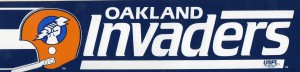 Oakland Invaders USFL Bumper Sticker